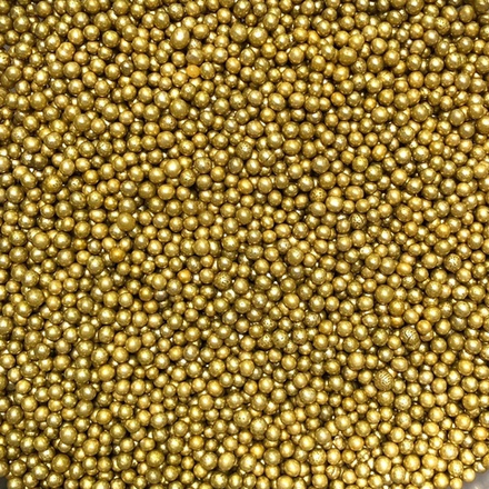 Посыпка кондитерская "Бусы золотые 5мм" 50г