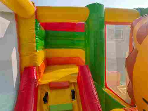 Коммерческий надувной батут «Мини джунгли» с горкой, 4*3,5*2,6 м.