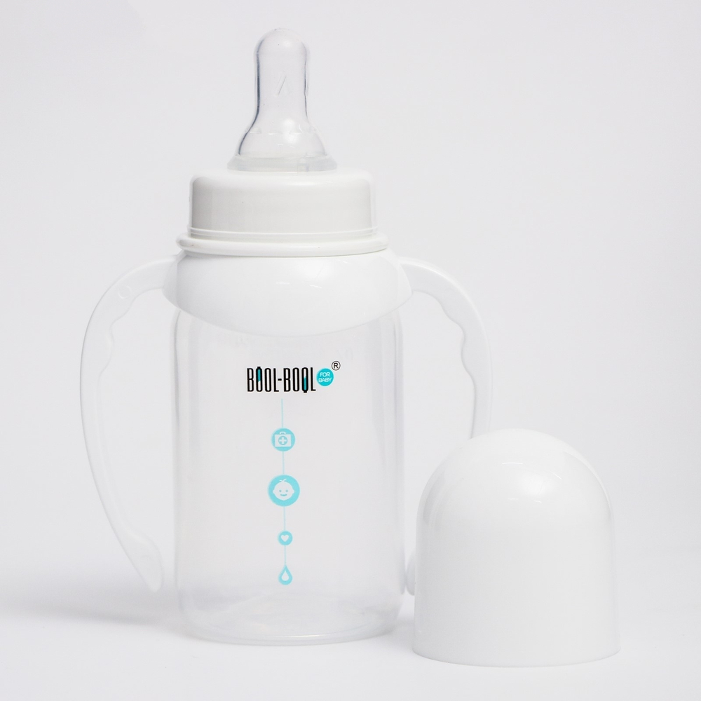 5073675 Бутылочка для кормления SIMPLE MED +, классика, с ручками, 125 мл., от 0 мес., медл. по