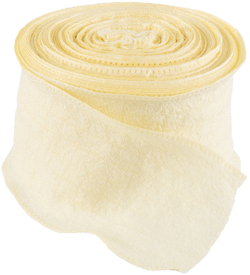 Лента тканевая (4 см*9,14 м) Нежная волна, Нежно-желтый, 1 шт.
