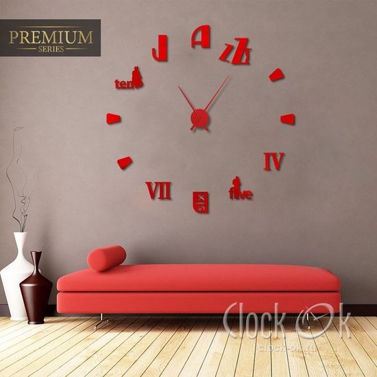 Настенные 3D часы Jazz