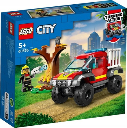 Конструктор LEGO City 60393 4x4 Пожарная машина - Спасательная миссия