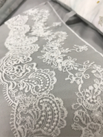 Комплект в кроватку 18 предметов "Мишка Тедди" серый, кружева-сатин