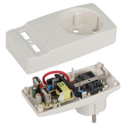 Разветвитель электрический ЭРА SP-1e-USB-W на 1 розетку + 2 USB с заземлением 16А белый