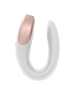 Белый вибратор для пар Double Love с возможностью управления через пульт и приложение (Цвет: белый)