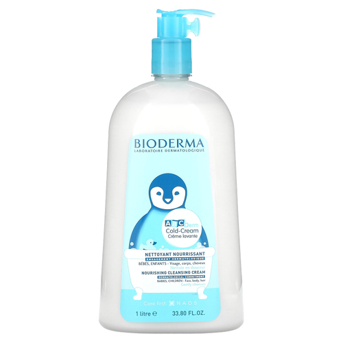 Bioderma, ABC Derm, колд-крем, питательный очищающий крем, 33,80 жидк. унц.