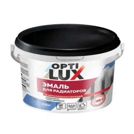 OPTILUX  Эмаль акриловая для Радиаторов и металлоконструкций полуглянцевая 2,6кг (ИжСинтез)