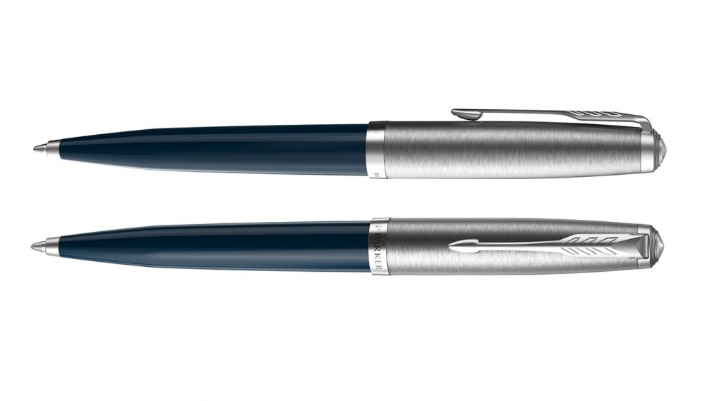 Шариковая ручка Parker 51 CORE MIDNIGHT BLUE CT, стержень: M, цвет чернил: black, в подарочной упаковке.