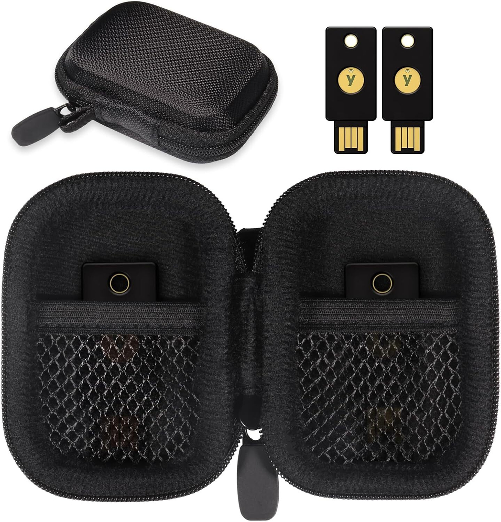 CaseSack Security Key Case — Чехол для ключей безопасности Совместимость с YubiKey, OnlyKey, Thetis и другими FIDO2/U2F-устройствами