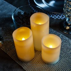 ULD-F050 WARM WHITE CANDLE SET3 Фигура светодиодная Свеча на батарейках 2АА не в-к. в составе набора из 3 штук. 1 светодиод. Теплый белый свет. TM Uniel