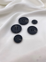 Пуговицы Черные На Прокол с прожилками