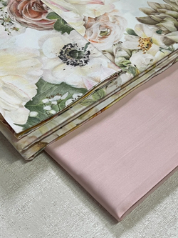 Постельное белье 2 спальное евро Mirabello Sweet Bouquet бежевое