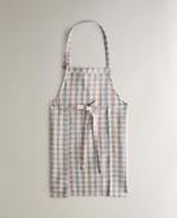 ZARA HOME ФАРТУК ИЗ ХЛОПКА В КЛЕТКУ, СИНИЙ