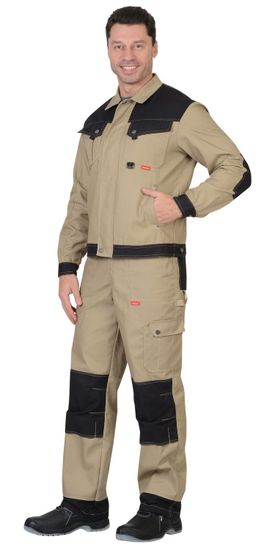 Куртка "Сириус-Вест-Ворк" (бежевый/черный) укор.