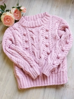 Женский свитер "Виноград" со спущенными плечами