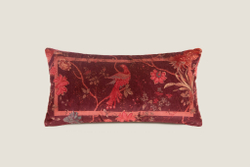Подушка декоративная 30х60 Frati Home Райская птица Bordeaux бордовый