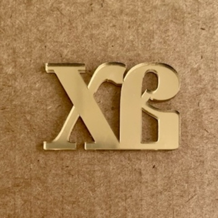 Миниатюра / ХВ M1 / акрил зеркальный золото