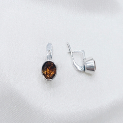 "Канопус" серьги в серебряном покрытии из коллекции "Kaleidoscope" от Jenavi с английским замком