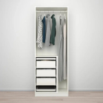 Шкаф с зеркалом - IKEA PAX/FORSAND/ÅHEIM/AHEIM/ПАКС/ФОРСАНД/ОХЕЙМ ИКЕА, 60х75х201,2 см, белый