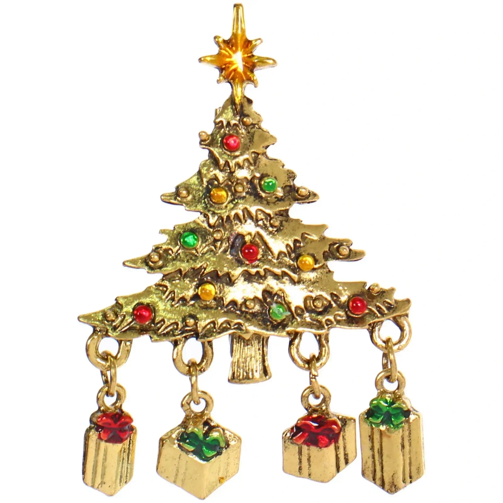 Брошь новогодняя «Gold Podarok - Ёлочка», 3.5*5.3см
