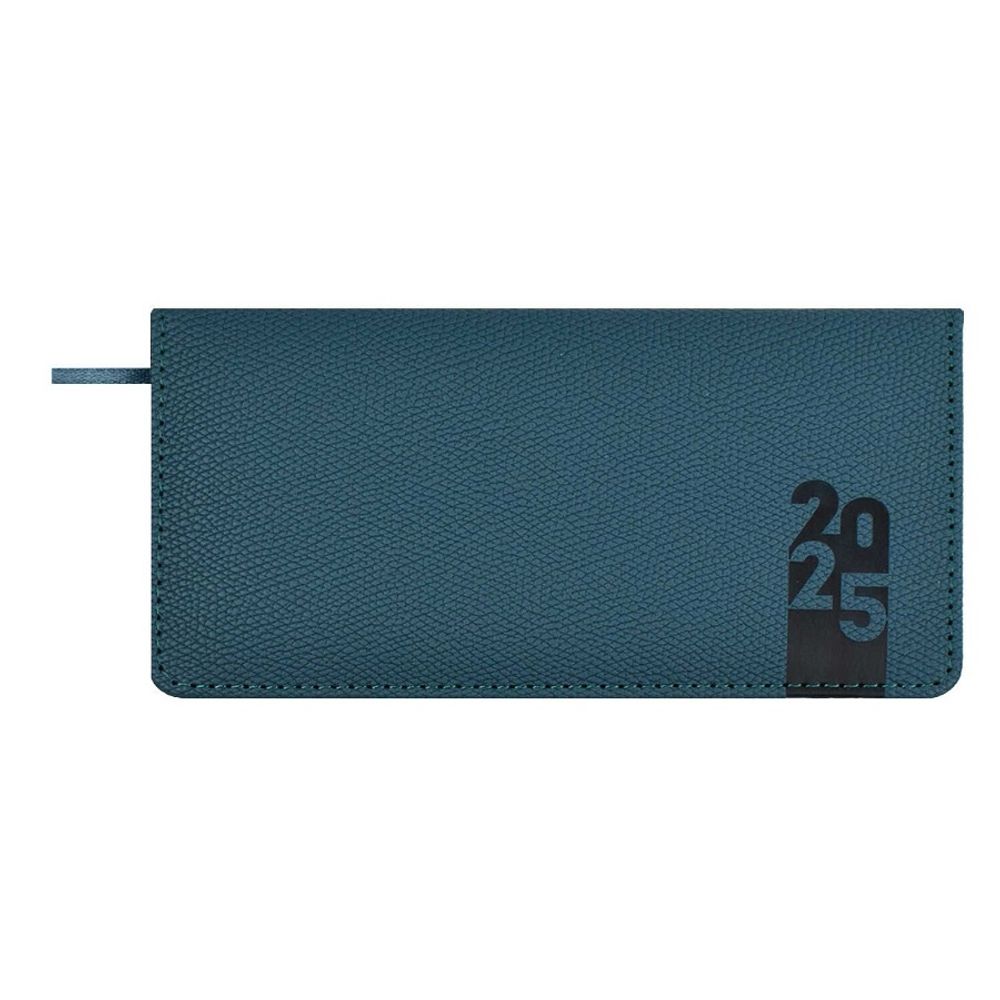 Планинг 2025г., Феникс+ Джут морская волна, 170*88мм, кож.зам, карманный, ляссе, 64л