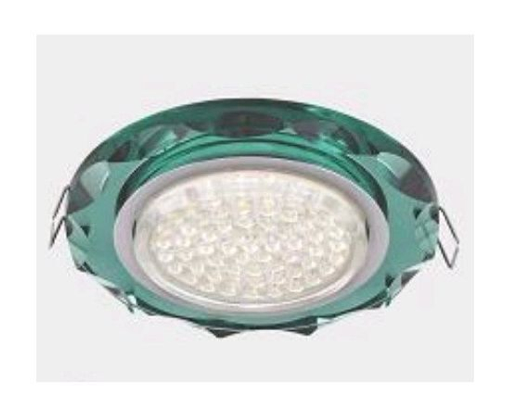 Светильник Ecola GX53 H4 5313 Glass Стекло Круг с вогнутыми гранями хром - хром