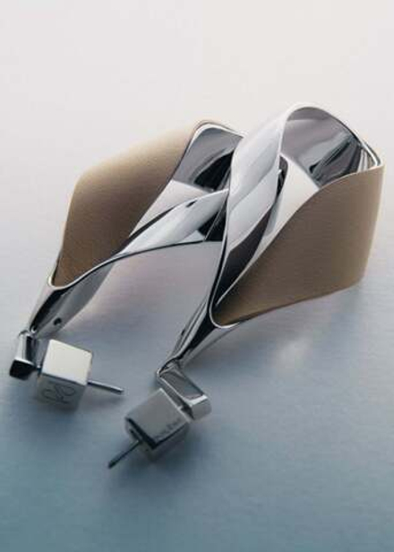 Polène Серьги-подвески Ormé, серо-коричневый