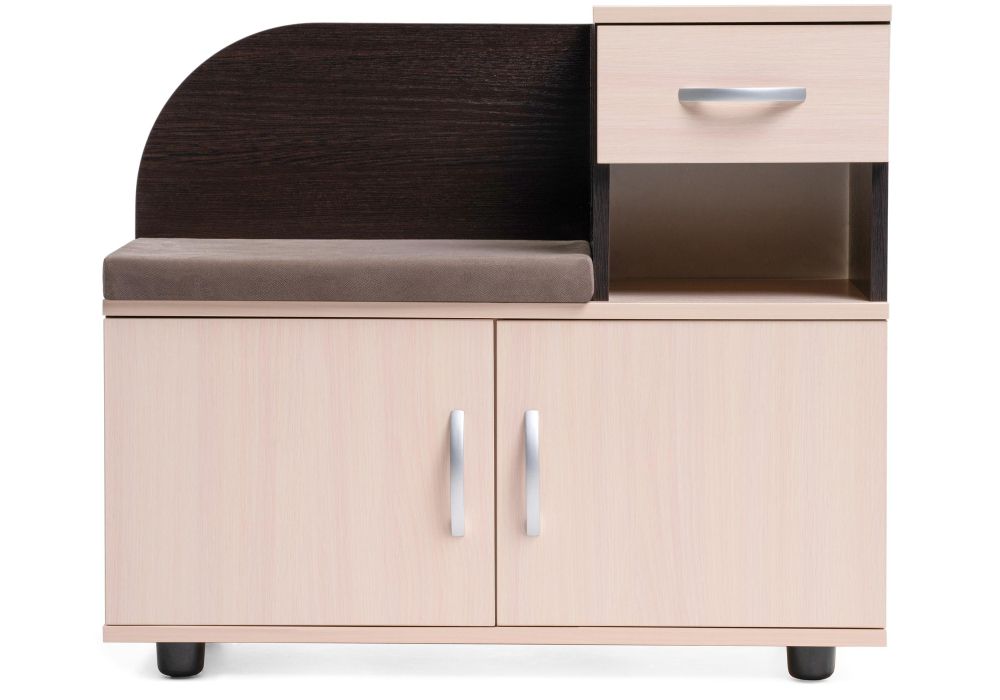 Обувница Аврора дуб млечный / венге