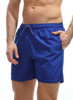 Однотонные пляжные шорты средней длины (Размер: XL) (Цвет: лаймовый)