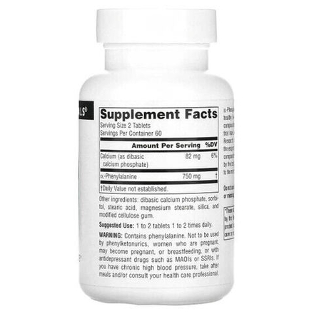 Аминокислоты Source Naturals, DLPA, 375 мг, 120 таблеток