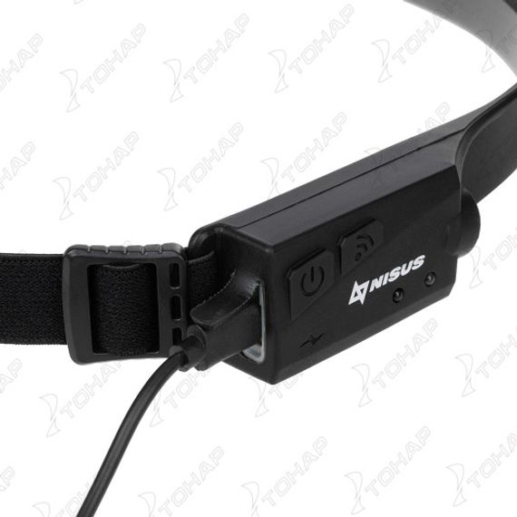 Фонарь налобный сенсорный LED-120 LM, COB-340 LM, IPX4, USB (N-FN-HL65) NISUS