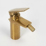 Инсталляция для биде со смесителем WasserKraft Naab 86BDT.050.BL.SQ5506 черная панель/смеситель золото матовое