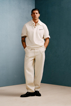 ZARA X WILLY CHAVARRIA ПОЛО, ЖЕЛТОВАТО-БЕЛЫЙ