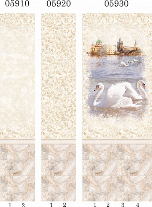 Панель ПВХ фотопечать 3D Panda Прогулка в Чехии 2700х250 мм