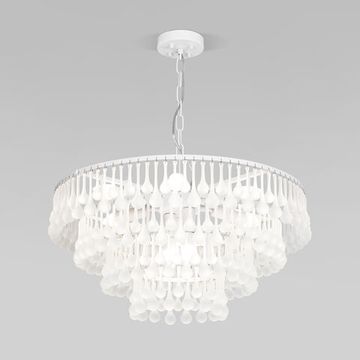 Подвесная люстра со стеклянными подвесками 8*E14 a068863 белый 476/8 Gutta Bogate's