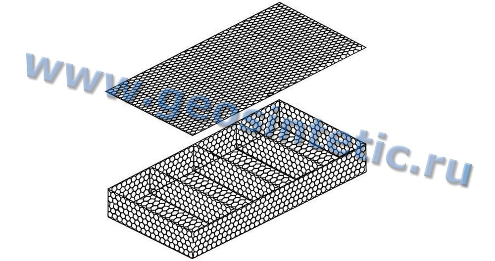ГСИ-М-6х2х0,5-C80-2,7-Ц габион матрацно-тюфячный оцинкованный