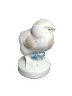 Фарфоровая статуэтка "Цыпленок", СССР, Гжель, 1950 - 1960гг.