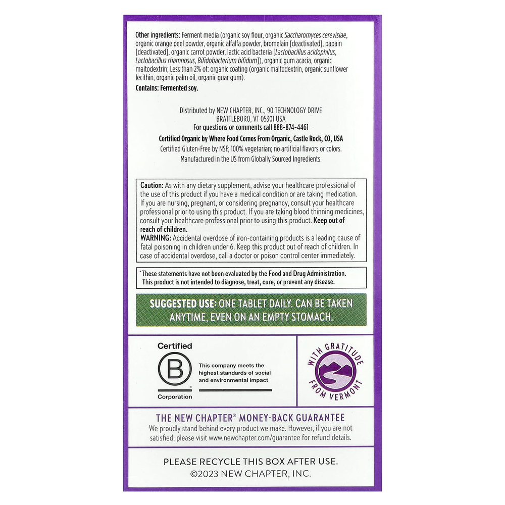 New Chapter, One Daily Every Woman's, мультивитамины, 48 вегетарианских таблеток