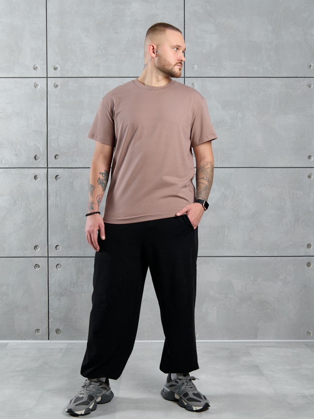 Фуфайка (футболка) мужская Арчи-1 Виотекс БЕЖЕВЫЙ