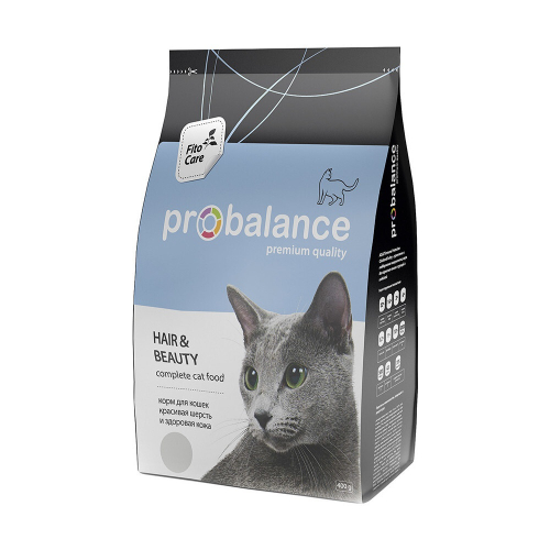 Сухой корм Pro Balance Hair & Beauty для красоты и здоровья шерсти и кожи кошек, 400 г