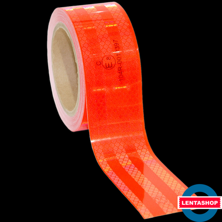 Красная светоотражающая лента 104R для контурной маркировки 50,8 мм х 10 метров