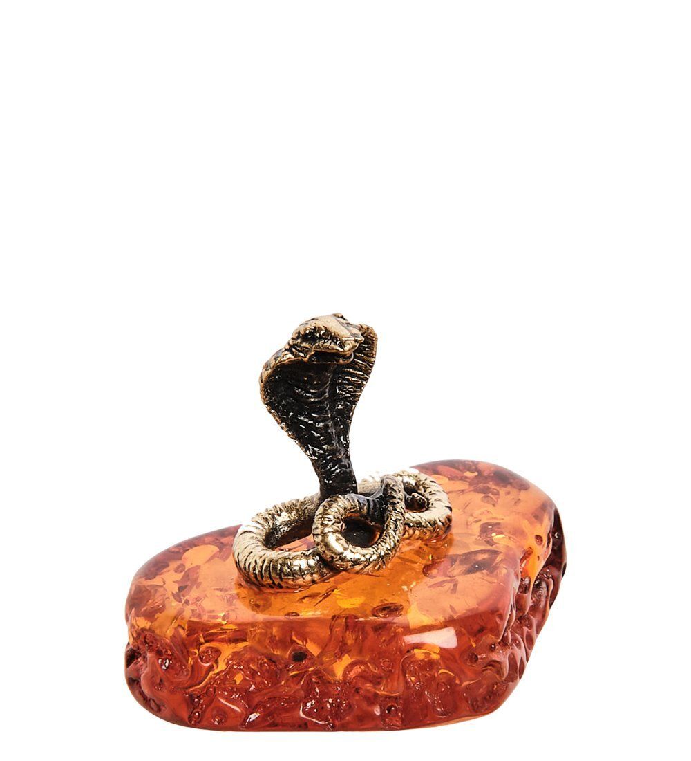 Народные промыслы AM-2746 Фигурка «Кобра» (латунь, янтарь)