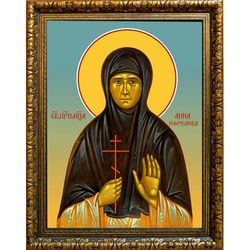 Анна Ефремова преподобномученица послушница. Икона на холсте.