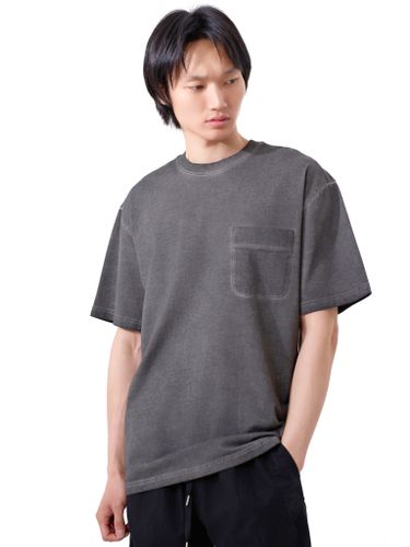 Графитовая футболка Senseera с карманом на груди