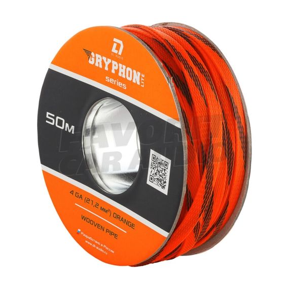 Змея DL Audio Gryphon Lite Wooven pipe 4 Ga Orange (50)