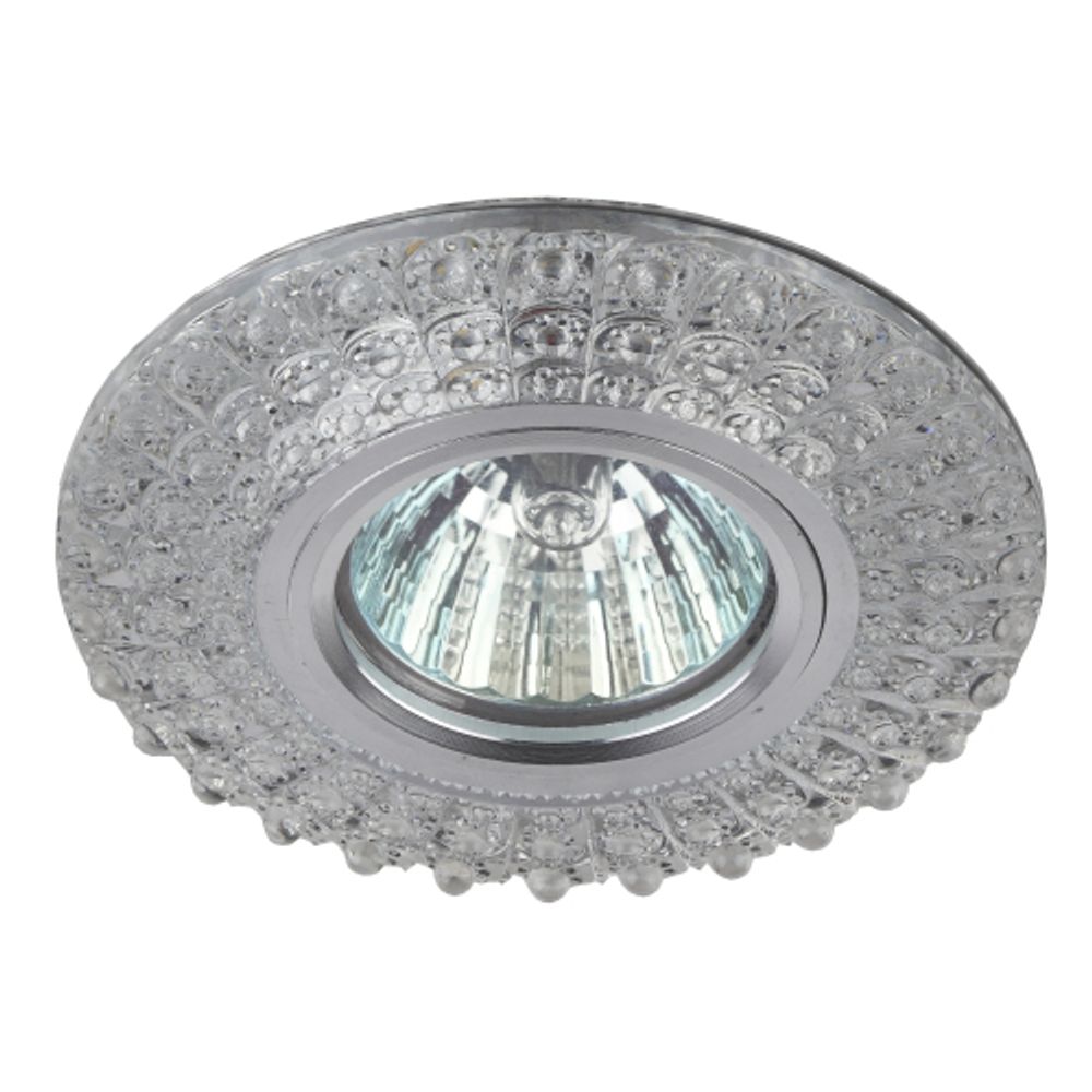 DK LD2 SL/BL+WH Светильник ЭРА декор cо светодиодной подсветкой (голубой+белый), прозрачный | Встраиваемые LED светильники