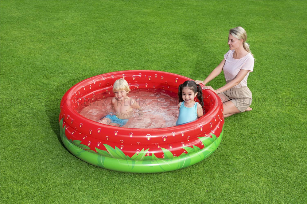 Детский бассейн Bestway №51145 "Сладкая клубничка" 160x38см 390л, надувной