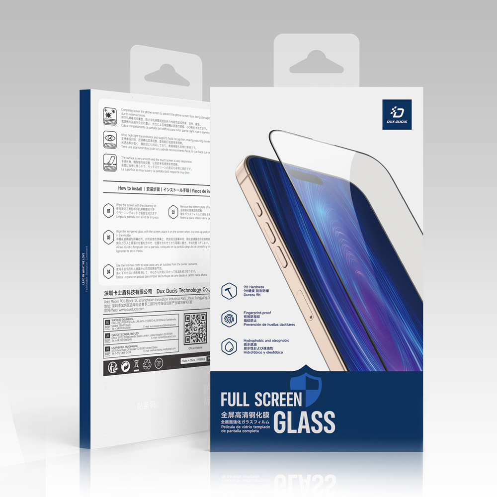 Защитное стекло из закаленного стекла для OPPO Find X8s, от Dux Ducis серия 9D Full Screen Glass