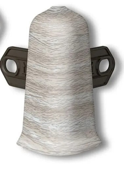 Угол наружный с крепежом для плинтуса 70мм "Деконика" 294 Орех антик