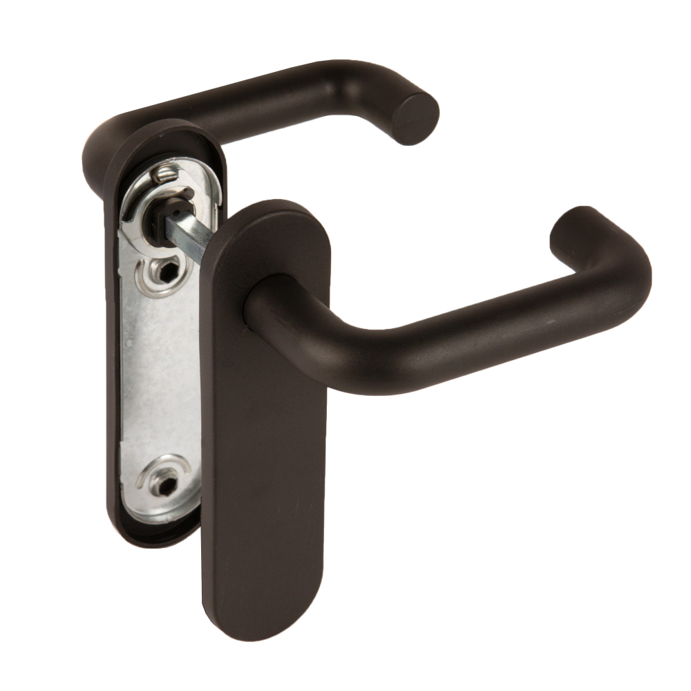 Ручка дверная FP.DH172.0433 W/CYL HOLE NE (9x140) без отверстий под ЦМ BL-24 черный